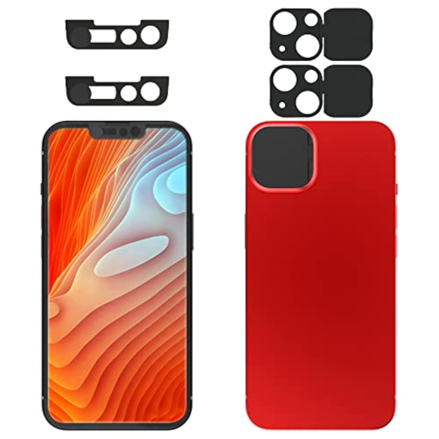 iPhone 13 and iPhone 13 Mini Privacy Cover with Front Camera Protection, 2-Pack
