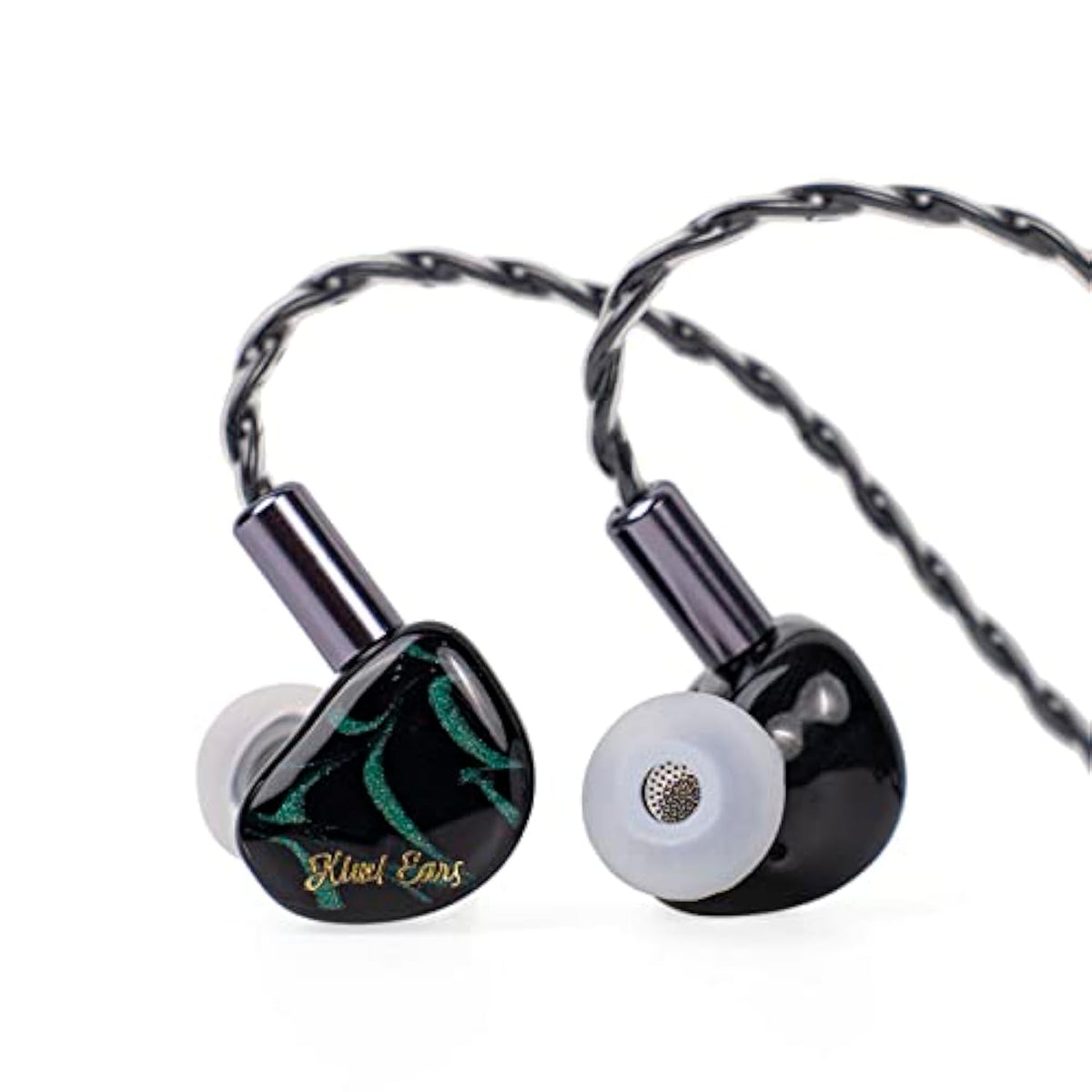Kiwi Ears Cadenza 10Mm Beryllium Dynamic Driver Iem 3D Printed With Detachable Interchangeable Plug 0.78 2Pin 3.5Mm Iem Cable For Musician Audiophile (Green)