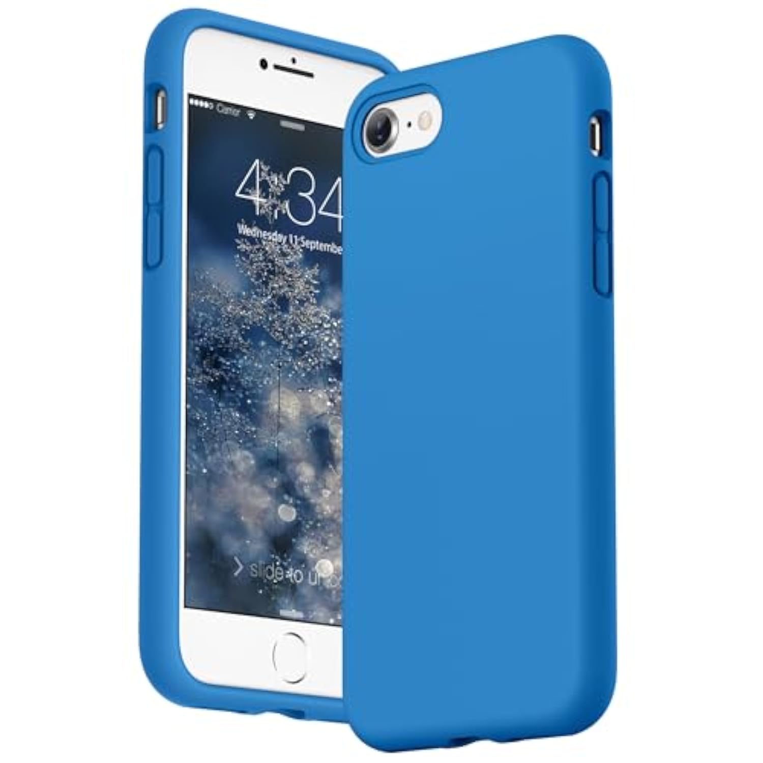 Designed For Iphone Se Case, Iphone 8 Case, Iphone 7 Case, Liquid Silicone Phone Case For Iphone Se 3Rd 2Nd Se 2022 Se 2020, Blue