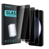 3 Pack Privacy Screen Protector For Samsung Galaxy S23 Fe, Anti Spy Tempered Glass 9H Hardness, Black Protector Anti Spy, Bubble Free, Anti-Scratch
