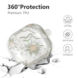 Compatible With Airpods 4 Case Cover 2024, Soft Tpu With Cute Flower Pattern For Airpods 4Th Generation Case With Flower Keychain And Cleaning Kit For Girls Women (White)