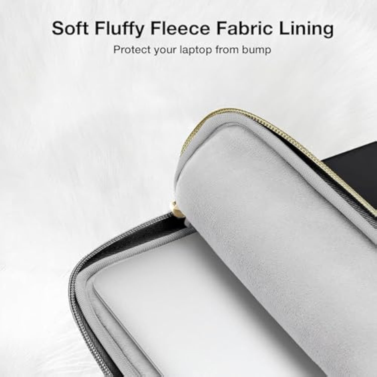 MOSISO Puffy Laptop Sleeve 13.3 inch, 13-14 inch Laptop Sleeve Compatible with MacBook Air/Pro 13 / Pro 14, HP Dell Acer ASUS Lenovo, Grid Quilted Puffer Bag with Vertical Pocket & Side Handle,Black