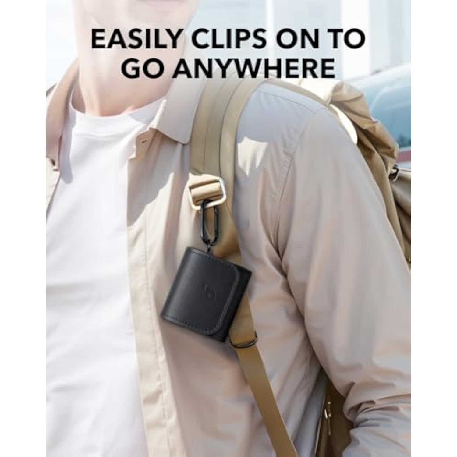 By Anker, Earbuds Travel Case, Fits Multiple Earbuds, Anti-Scratch, Portable, Magnetic Closure, Black