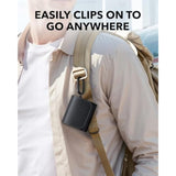 By Anker, Earbuds Travel Case, Fits Multiple Earbuds, Anti-Scratch, Portable, Magnetic Closure, Black