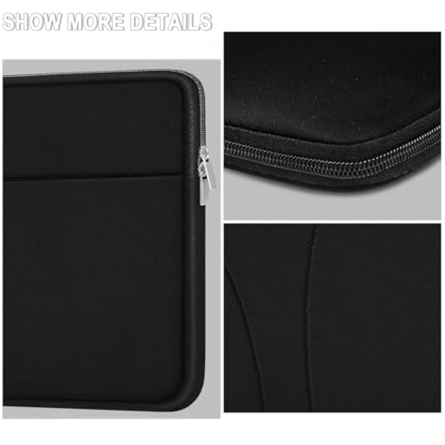 Laptop Sleeve 14 Inch, Slim Traveling Laptop Case Cover With Zippered Pocket, Shockproof Protective Carrying Briefcase Computer Bag For 14" Macbook Air/Pro, Hp, Dell, Lenovo, Acer, Black