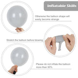 129pcs Matte Gray Balloon Garland Kit – 18–5" Balloons for Party, Wedding & Baby Shower