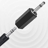 2 Pack 3.5Mm Mono To Stereo Adapter - 1/8" Mono Male Plug To Trs Stereo Female Jack For Radio, Headphone