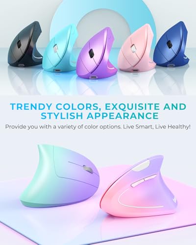 Ergonomic Mouse, Vertical Wireless Mouse, Rechargeable 2.4G Optical Carpal Tunnel Mice With Usb Receiver: 1000/1200/1600 Dpi, 6 Buttons, For Laptop, Computer, Mac, Pc, Desktop, Notebook, White