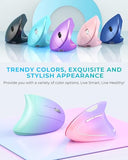 Ergonomic Mouse, Vertical Wireless Mouse, Rechargeable 2.4G Optical Carpal Tunnel Mice With Usb Receiver: 1000/1200/1600 Dpi, 6 Buttons, For Laptop, Computer, Mac, Pc, Desktop, Notebook, White