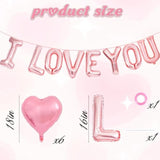 16In I Love You Balloons, 6Pcs Heart Shaped Balloons, Perfect For Bachelor,Bachelorette Parties, Engagement Parties, Valentine'S Day, And Bridal Parties.