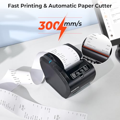 Bluetooth Thermal Receipt Printer P047, 80Mm Pos Printer, Thermal Printer With Usb Serial Ethernet, Bluetooth, Support Android Windows Pc (Do Not Support Ios Paypal Doordash Grubhub Vagaro)