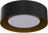 Modern Black and Gold Flush Mount Ceiling Light Glass Drum Lighting Fixture for Bedroom Bathroom Dining Room