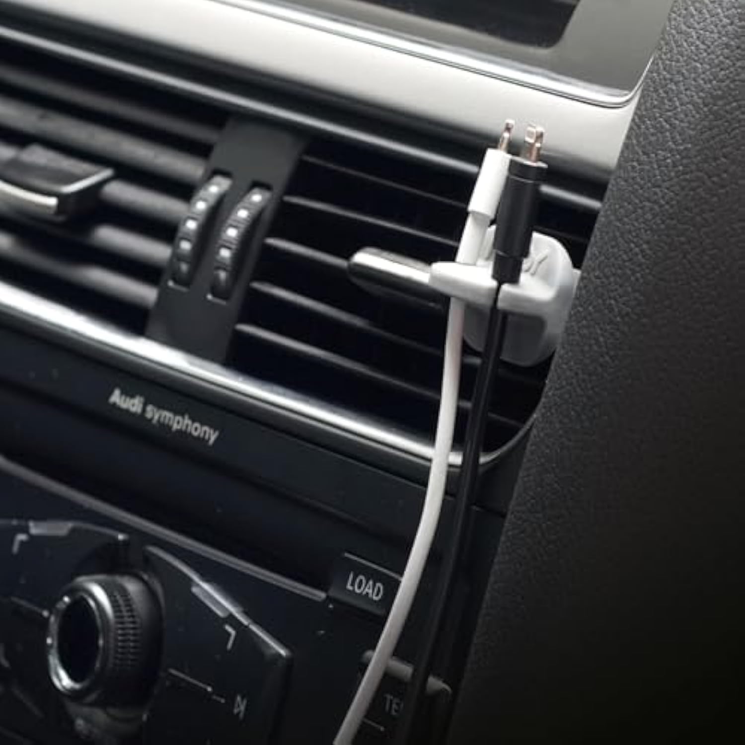 Dashman, 2-Pack Car Cable Management, Air Conditioning Holder For Cable, No Adhesive Needed, Car Vent Mount Phone Holder Organizer, Flexible Rubber Fins Organizer, Fits Most Car Vents