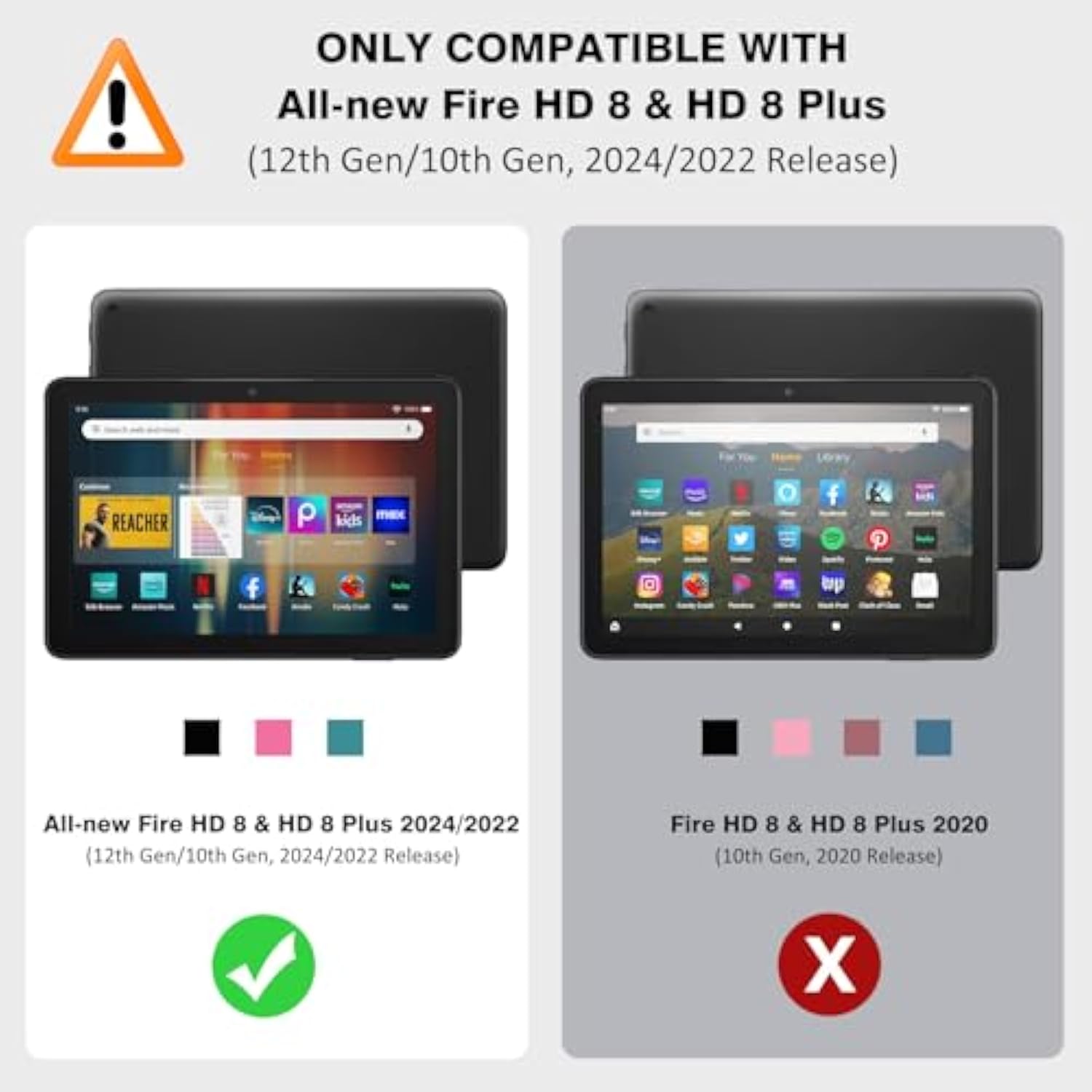 MoKo Case for All-New Amazon Kindle Fire HD 8 & 8 Plus Tablet (12th Generation