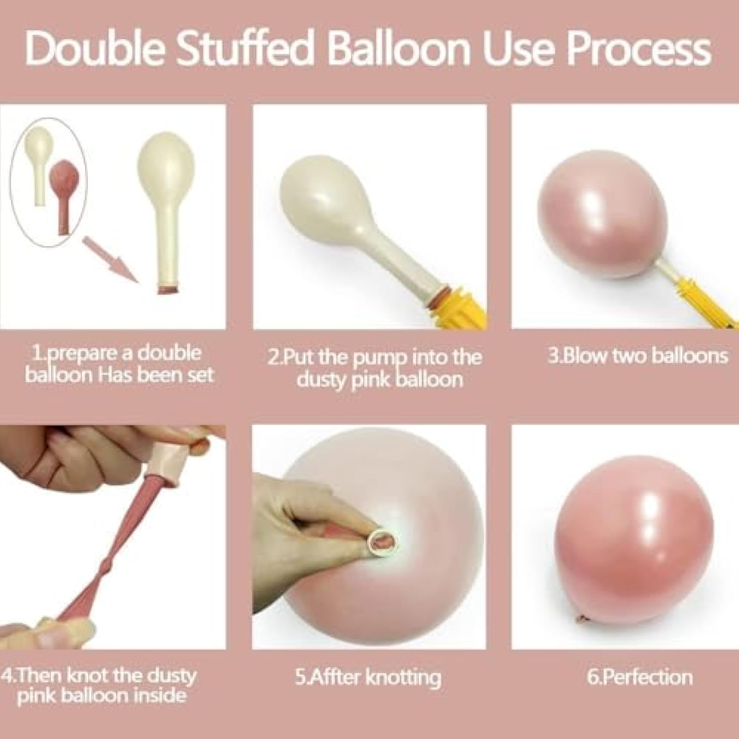 Dusty Rose Balloon Garland Kit: Pearl Pink Boho Wedding Decor