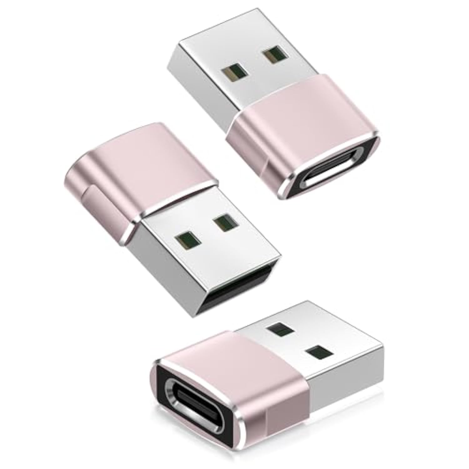 Usb To Usb C Adapter 3 Pack,Pink