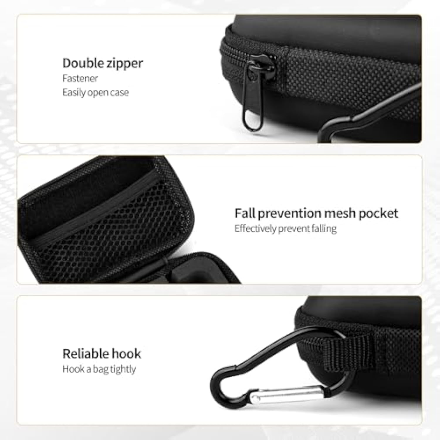 Kz Zs10 Pro Iem Case For In Ear Monitor, Ccz Zc02 Earbuds Case With Carabiner, Eva Travel Storage Bag For Cca Cra, Shure Se215, Moondrop Chu, Ccz Melody, Kbear Ks1, Tangzu Wan'Er, Iems Cable, Ear Tips