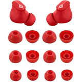 Ear Tips Compatible With Beats Studio Buds Earbuds, 6 Pairs S/M/L Sizes Soft Silicone Replacement Ear Tips Earbud Covers Eartips Compatible With Beats Studio Buds, Red 12