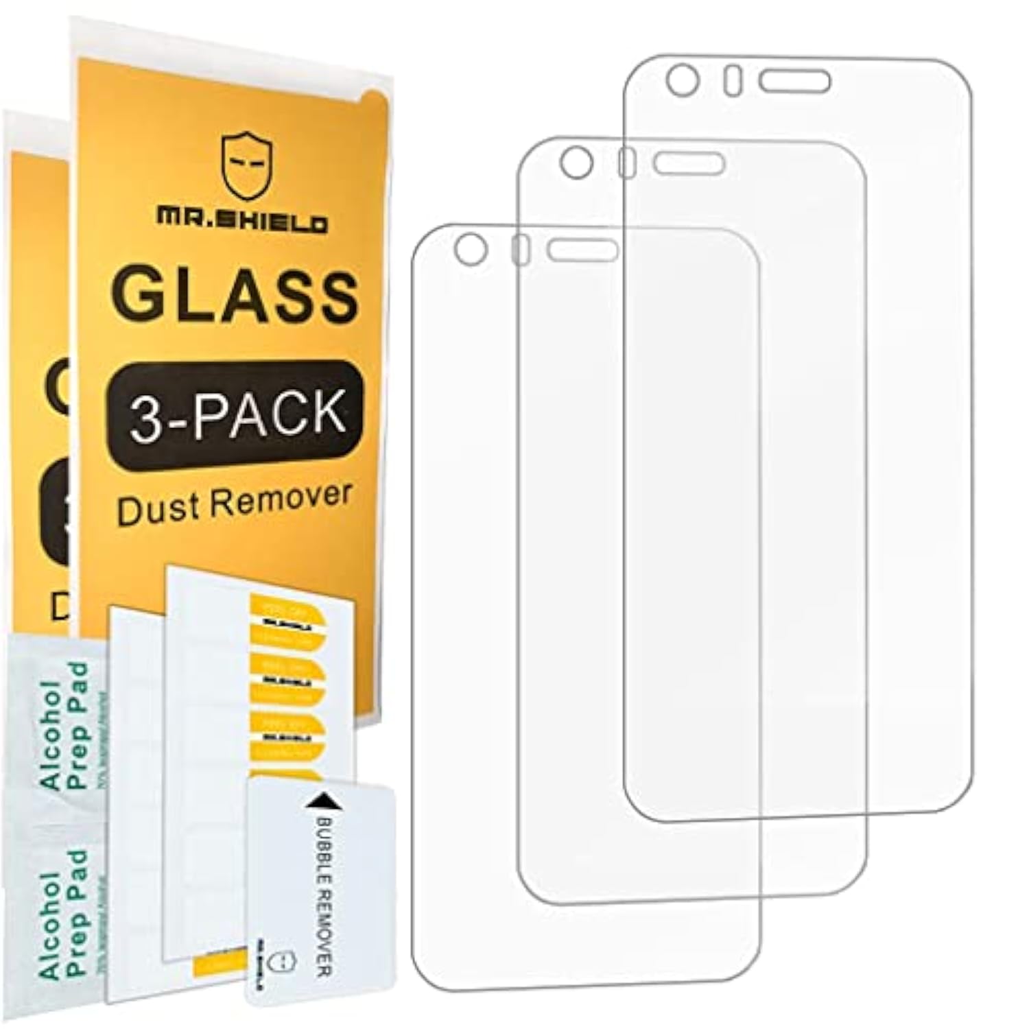 [3-Pack] Designed For Cat S62 And S62 Pro [Tempered Glass] [Japan Glass With 9H Hardness] Screen Protector With Replacement