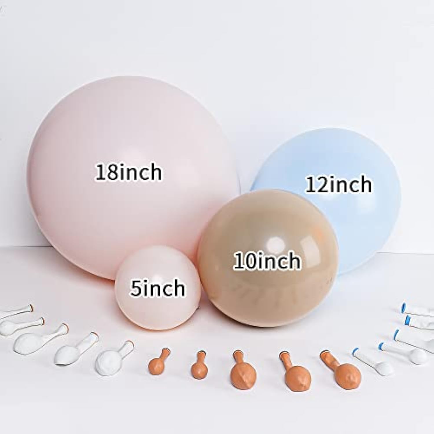 145Pcs Dusty Blue And Pink Balloons Garland Kit,Double Stuffed Balloon