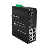 9-Port Unmanaged Industrial Ethernet Hardened Network Fiber Switch With 6 X 10/100Base-T Rj45 Plus 3 X 100Base-Fx Sfp,Support 12~48Vdc, Ieee802.3Af/At Poe Budget 180W,Ip40,Din Rail Mounting, Safety