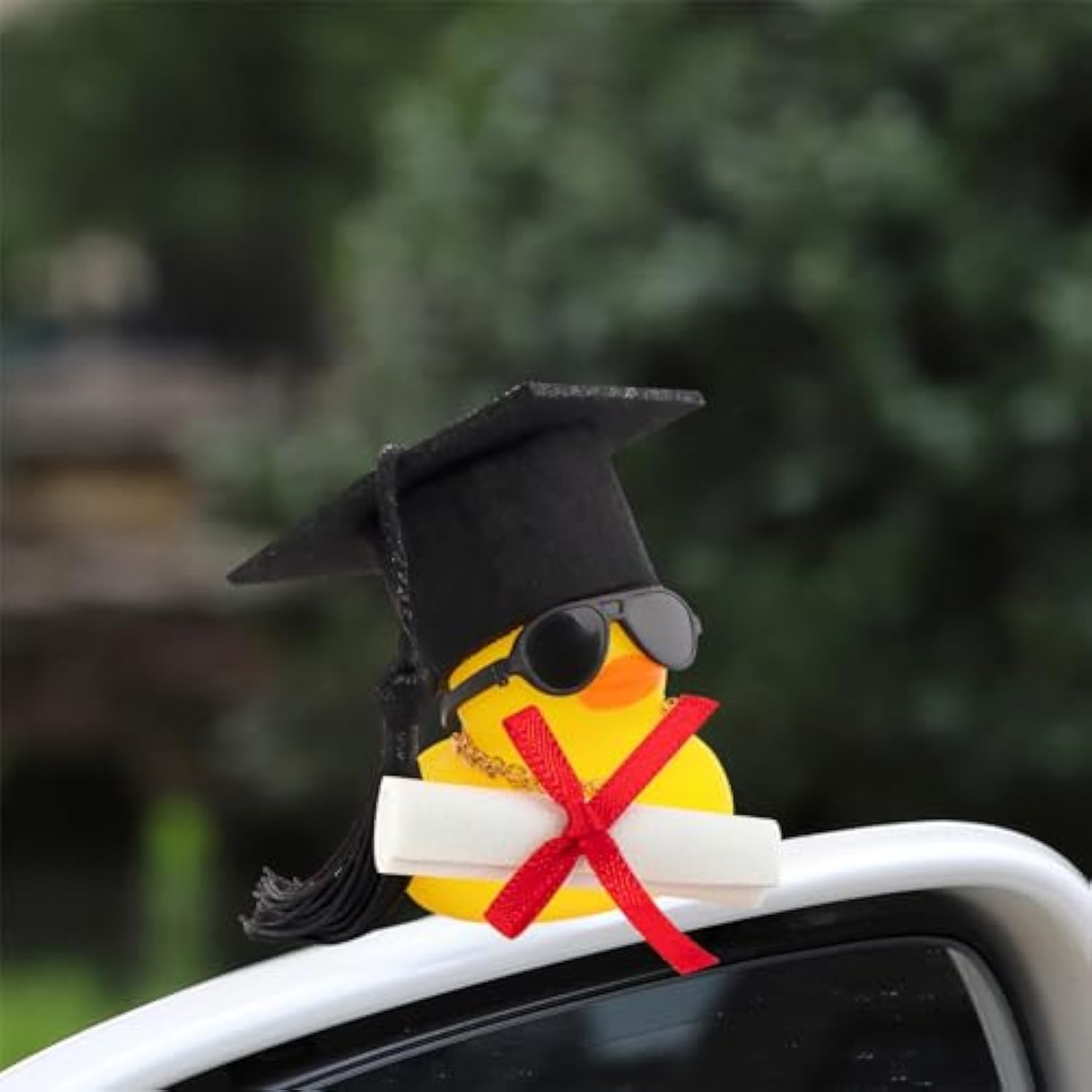 Graduation Certificate Rubber Ducks, Car Ornament Dashboard Decorations Duck Graduation Photo Props Gift For Associate, Bachelor, Graduates, Master, Doctor, Ph.D, Black