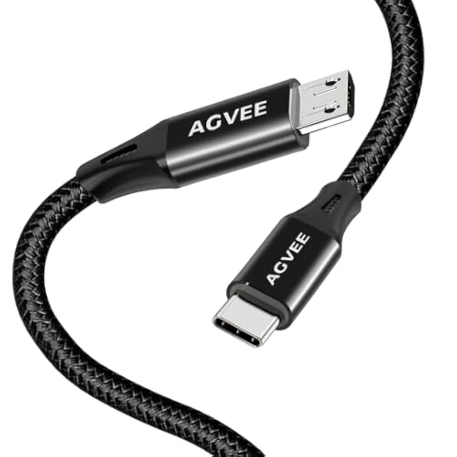 2 Pack 3Ft Usb-C Otg To Micro Usb Cable, Braided Charger Data Sync Cord Chargi