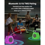 Outdoor Speakers Bluetooth Waterproof Patio Rock Speakers Outdoor Wireless,Solar-Powered,Weatherproof Design Ideal For Patio,Pool, Garden, Deck And Other Activities (Grey, 2 Pack)