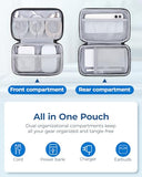 Electronics Organizer Travel Case, Cable Charger Cord Tech Organizer Pouch For Phone Charger Accessories, Black