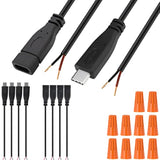 Usb C Connector Diy Solderable 2 Wire Power Supply Extension Cable Charger Con