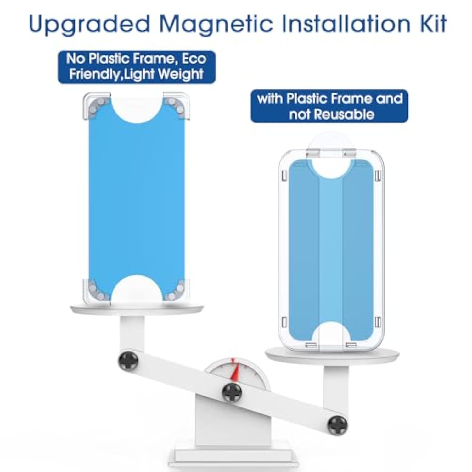 amFilm 3 Pack Magnetic OneTouch Compatible with iPhone 15 Plus 6.7" Screen Protector Tempered Glass with Magnetic Auto-Alignment Kit, Bubble Free, 9H Hardness, Case Friendly,Anti-Scratch(Magnetic &