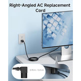 Cable Matters 2-Pack 16 AWG Right Angle Power Cord - 6ft, 90 Degree AC Power Cord Replacement, NEMA 5-15P to Angled IEC C13, Black