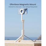 Magnetic Selfie Stick Tripod For Iphone, 64” Phone Tripod For Magsafe, Travel Phone Stand With Remote For Iphone 16 Pro Max
