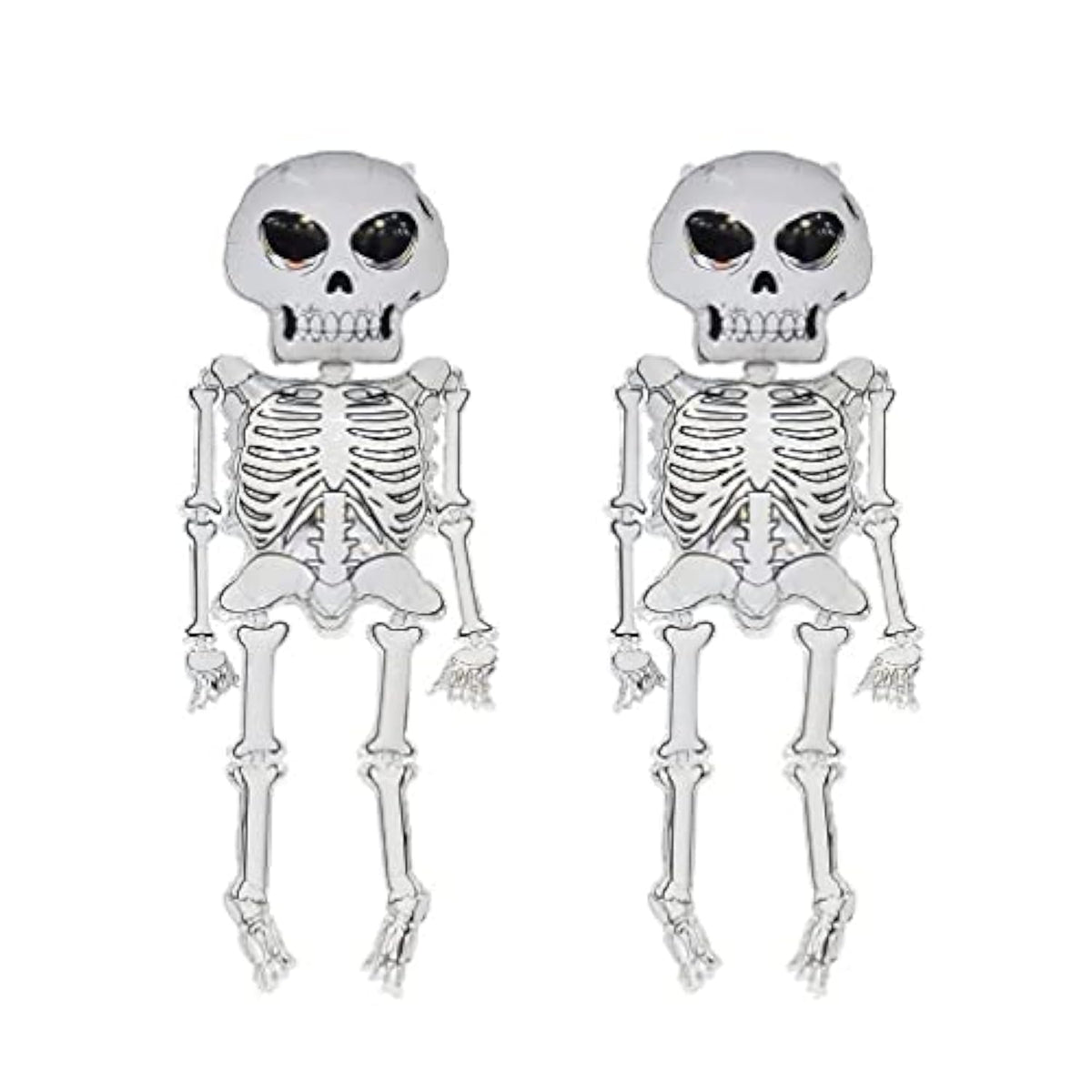 2Pcs 62.2" Jumbo Skeleton Skull Foil Balloons - Spooky Halloween Party Decorations
