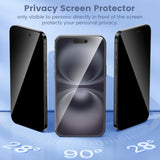 [6 In 1 For Iphone 16 Plus Screen Protector (6.7 Inches), 2 Pack Iphone 16 Plus Front Privacy Screen Protector & 2 Pack Back Screen Protector And Camera Lens Protector, 9H Hardness, Ultra Hd