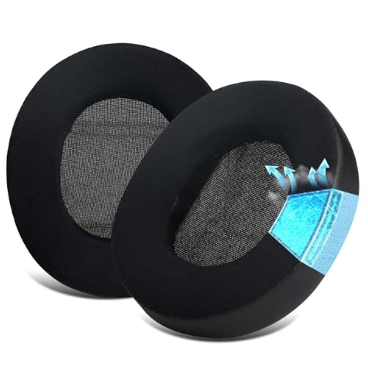 Cooling Gel Replacement Earpads Pads Cushions For Steelseries Arctis1/3/5/7/7+/7P/7P+/7X/7X+/9/9X/Pro/Prime Headphone(Black)