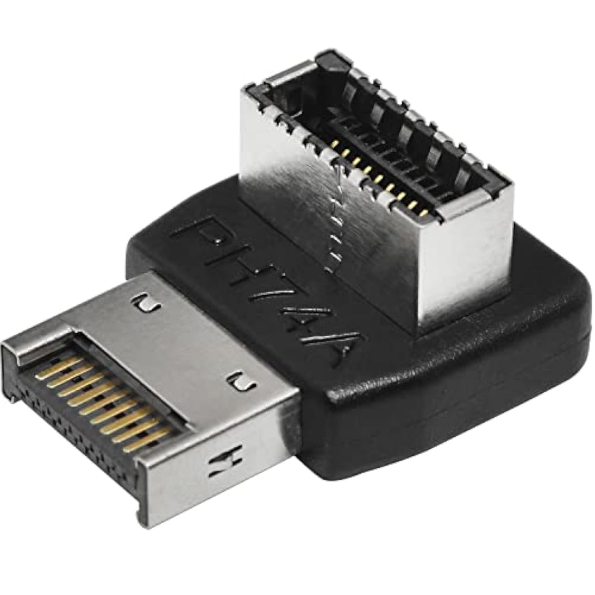 Right Angle Usb Type E Adapter Usb3.1 Type E Header Converter 90 Degree Steering Elbow For Computer Motherboard (Ph74A)
