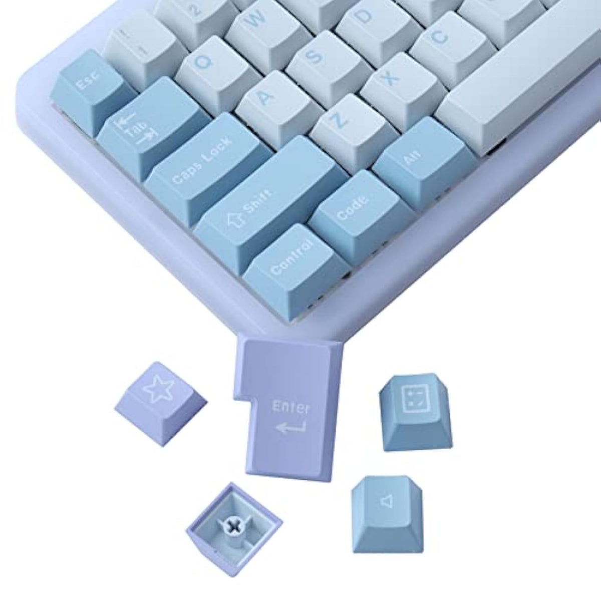 Keycaps, 173 Keys Cherry Profile Double Shot Keycaps Set With 6.25U And 7U Spa