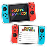 Video Gamer Birthday Party Fill In Invitations, Video Game Party Invitations, Decorations, Favors For Boys Kids, 30 Invitations + 30 Envelopes