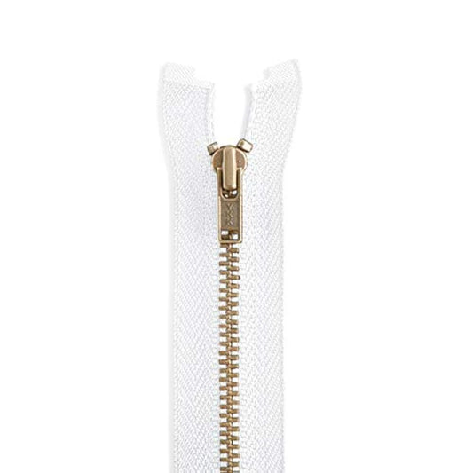 24" Nylon Coil White Zipper 24 Inch Separating Zipper White 24 Inch Se