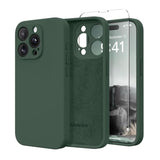 Magnetic For Iphone 15 Pro Max Case, Compatible With Magsafe, [Full Camera Protection][Screen Protector] Silicone Shockproof Protective Phone Case For Iphone 15 Pro Max 6.7", Alpine Green