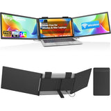 Dual Laptop Screen Extender, 14" 1080P Ips Wireless & Wired Portable Triple Monitor, Hybrid Connection (1 Cable + Wireless) For 13.3-16.1" Laptops, Support Macbook M1-M5 Series& Windows(No Speakers)
