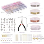 1800Pcs 56 Colors Crystal Beads, Ring Making Kit, Gemstone Chip Beads Irregular Natural Stone With Jewelry Making Supplies For Diy Craft Bracelet Necklace Earrings, Craft Gifts