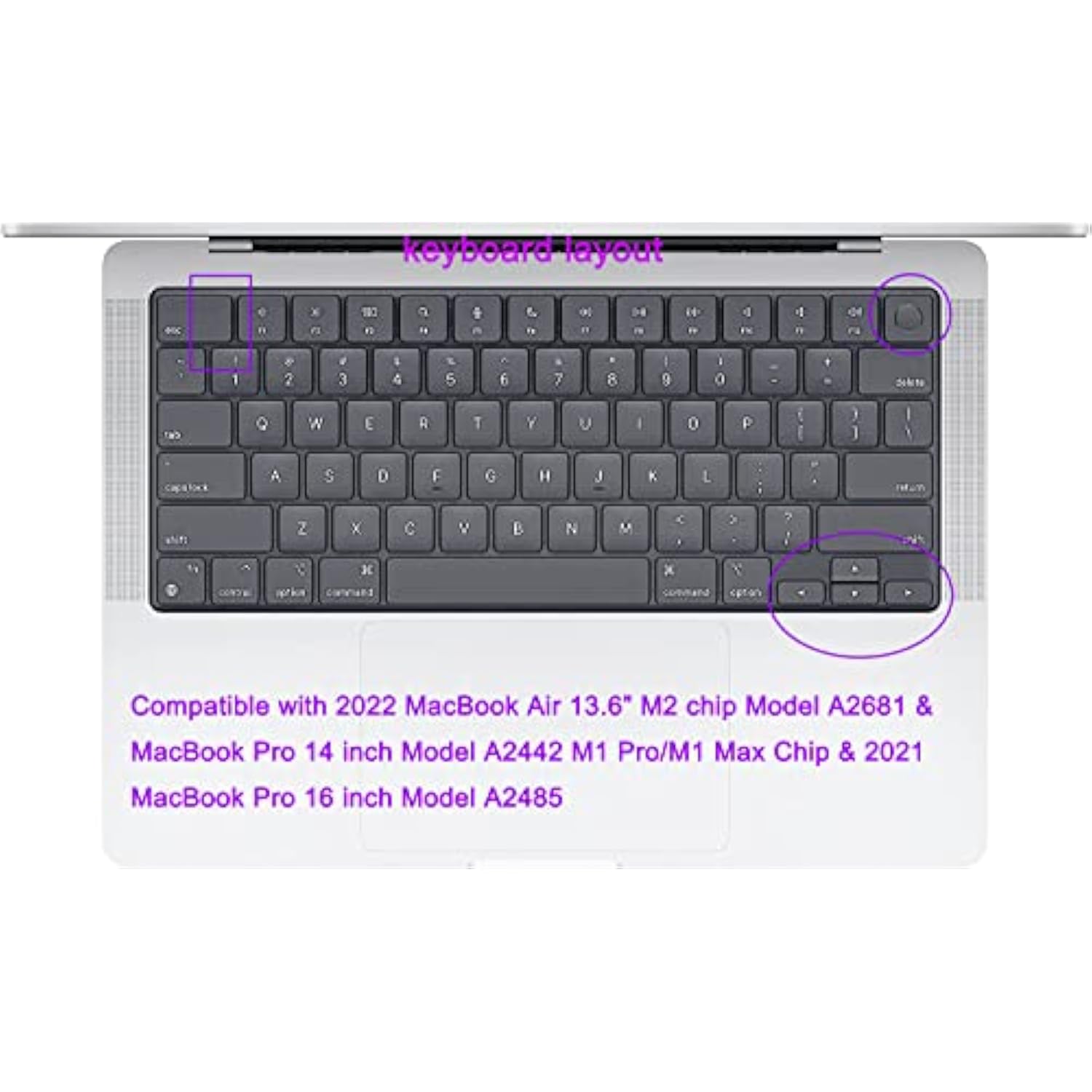 Thai Language Silicone Keyboard Cover Skin Compatible For 2022 Macbook Air 13.