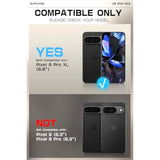 Pixel 9 Pro XL Case with Stand, MagSafe, Screen Protector, Belt Clip - Black