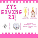 21st Birthday Balloons, Letter Balloon Banner for Party Decorations