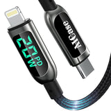 Usb C To L Ightning Cable, 4Ft Charging Syncing Cord With Led Display Compatib