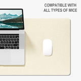 Felt Desk Mat, Minimalist Large Mouse Pad Xl 31.5 X 11.8 In, Desk Matt For Desktop, Keyboard, Laptop, Computer, Office, Work From Home, Gaming, Beige