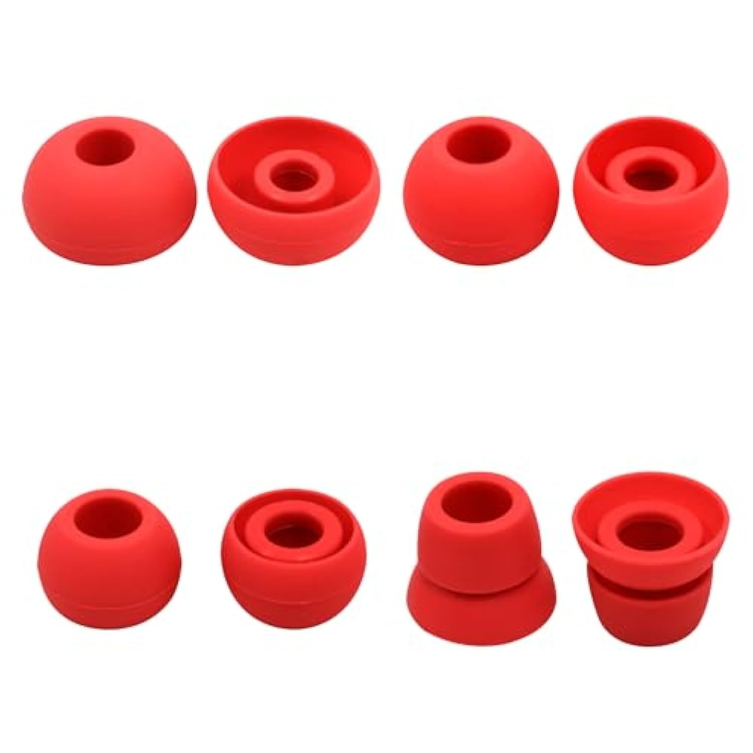 Replacement Eartips For Powerbeats 2 Powerbeats 3 Wireless Beats, Silicone Earbuds Xs/S/M/L 4 Size Earbuds Eartips?Flexible Rubber Cover Skin Accessories-Red