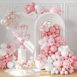 145Pcs Pink Balloon Arch Kit Bow Balloons for Birthdays, Showers & Reveals